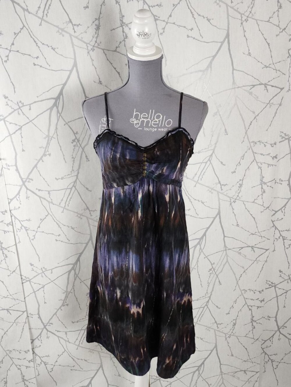 Reitmans Tie Dye Strappy Y2K Empire Waist Babydoll Dress